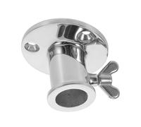 SEWACC Support de Mât de Drapeau en Acier Inoxydable 25 MM Kit de Fixation Auto-Taraudeuse et Cheville d'Expansion Base Robuste pour Extérieur Terrasse et Balcon Support Mural Stable