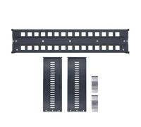 SEWACC Support de Rack Réglable 2u en Alliage D’Aluminium pour Rail Din | Montage 35mm, Profondeur Ajustable 1 à 8 Pouces, Noir, pour Alimentation et Adaptateur Secteur