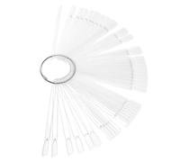 SEWACC Support d'Entraînement Manucure 200 Bâtonnets en Plastique Forme Éventail pour Pratique des Ongles et Présentation Nuancier Vernis Gel