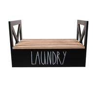 SEWACC Support en Bois Foncé Organise les Fournitures pour Lessive Liquide à Structure Inversée, Distributeur sans Résidu la Buanderie Rustique