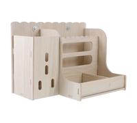 SEWACC Support en Bois pour Mangeoire à Lapins Multifonction Capacité Optimale Finition Lisse sans Éclats pour Lapins Cochons d'Inde Chinchillas - Mangeoire Suspendue