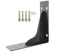 SEWACC Support Mural en Acier Inoxydable Noir, Équerre en L pour Étagères | Antirouille, Effet Flottant Discret, Fixation Murale, Usage Salon et Entrepôt, pour Bois