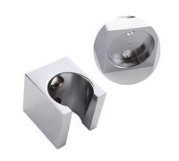 SEWACC Support Mural Laiton pour Pommeau de Support Métallique pour Douchette à Main Fixation Antirouille pour Salle de Bain Base pour Tuyau de Compatible Standard Finition Argentée