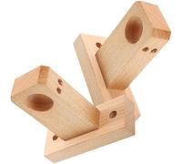 SEWACC Support Mural pour Tringle à Rideaux en Bois Massif 2 Pièces Fixation Carrée à Trou Unique Compatible Tringles Romaines Robuste et Solide pour Salon et Chambre