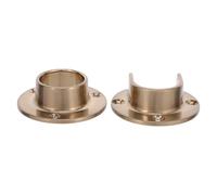 SEWACC Support Mural Renforcé en Acier Inoxydable Or pour Tringle de 34mm, Résistant à L'usage Constant, pour Penderies et Petits Espaces, Livré avec Vis, 1 Paire