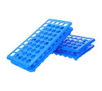 SEWACC Support pour Tubes à Essai de Laboratoire 2pcs en Plastique Bleu avec 50 Trous, Structure Stable et Portable, pour Activités Scientifiques des Garçon et Filles