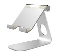 SEWACC Support Tablette Réglable Aluminium avec Base Ventouse Antidérapante Pied Stable et Port de Charge Support Bureau pour Smartphones et E Readers Compatible Vertical Horizontale