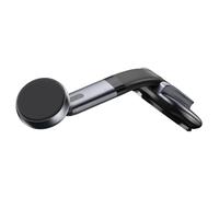 SEWACC Support Téléphone Voiture Magnétique Rotatif avec Base Ventouse Puissante pour Autoradio Tableau de Bord Fixation Sécurisée Anti-Usure Noir