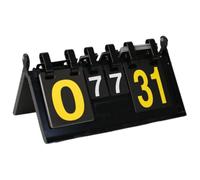 SEWACC Tableau de Score Sportif en PVC Impression Numérique Claire Noir Portable et Pages Faciles à Tourner pour Football et Badminton