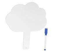 SEWACC Tableau Effaçable Double Face Portable pour Élèves Planche à Main Marqueur Accessoire Scolaire pour Évaluation Classe Couleur Aléatoire