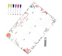 SEWACC Tableau Mémo Acrylique avec Stylo Tableau Effaçable Transparent pour Bureau Planificateur Portable pour Notes et Listes Surface Lisse Marqueurs Blancs
