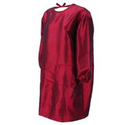 SEWACC Tablier de Travail pour Salon de Coiffure Rouge à Manches Longues Vêtements de Travail pour Coiffeur et Esthéticienne Poches Pratiques Lavable et Séchage Rapide pour Coloration