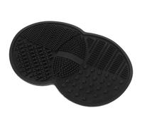 SEWACC Tapis de Nettoyage en Silicone pour Pinceaux de Maquillage, Lingette Nettoyante Hygiénique, Format Moyen Noir, Accessoire Beauté Pratique pour Usage Domestique, Nettoyant pour