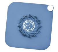 SEWACC Tapis de Siphon de Sol en Silicone Bleu Couverture Anti-Odeur pour Évacuation la Cuisine Filtre Anti-Bouchon Souple et Résistant Accessoire Salle de Bain Polyvalent