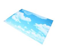 SEWACC Tapisserie Décorative 210X150 CM Bleu Ciel et Blanc Toile de Fond Résistante à l'usure pour Photo et Fête Nappe Créative Multifonctionnelle pour Salon Chambre et Événement