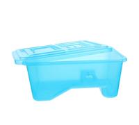 SEWACC Terrarium et Design Clair pour Tortue avec Couvercle Ouvrable en ABS, Plateforme de Bain Amovible, Base Élargie Habitat Multi-Zone pour Petits Espaces Domestiques