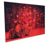 SEWACC Toile de Fond Photo Rose Saint-Valentin 150x100 Cm en Tissu Polyester Léger Décor Floral Romantique pour Mariage Fête et Studio Photo Intérieur Extérieur