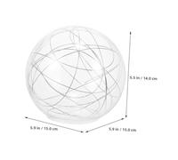 SEWACC Transparent Abat-jour Verre avec Fil Aluminium Argenté ou Doré Design Moléculaire Unique Compatible Lampe Suspension Moderne pour Éclairage Intérieur