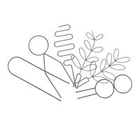 SEWACC Treillis sans Métal pour de en Plantes Grimpantes Support Noir 6pcs Polissage Fin Bavures pour Jardin et Plantes Extérieures