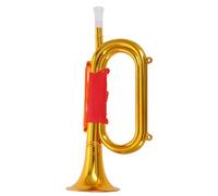SEWACC Trompette en Plastique, Trompette Dorée, Instrument de Musique pour L'éveil Musical, Accessoire de Scène, Cadeau pour Jeux de Rôle