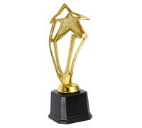 SEWACC Trophée Étoile Creuse en Plastique Or 23,5cm pour Cérémonie | Décor Récompense, Usage Concours ou ase Incluse, Format sans Texte, Présent Deco