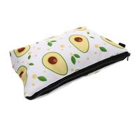 SEWACC Trousse de Maquillage Imprimée Avocat Grosse Capacité Tissu Résistant aux Déchirures Pochette de Voyage Légère Fermeture Éclair Fluide Trousse de Toilette Portable pour Soins