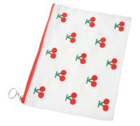 SEWACC Trousse de Maquillage Rouge à Motif Cerises Pochette Zippée Petite et Portable pour Femmes Trousse de Voyage Multifonction pour Cosmétiques et Porte-Monnaie