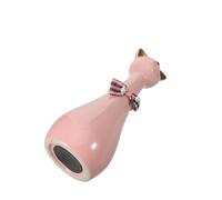 SEWACC Urne Funéraire pour Chats en Céramique 550 ML Rose Oreilles Dorées Urne Commémorative Étanche pour Cendres Boîte Souvenir Décorative pour Petits Animaux de Compagnie