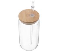 SEWACC Verre en Verre Borosilicate 12Oz Transparent Simple Paroi, Gobelet à Boire pour Bière et Jus, Résistant à la Chaleur, pour Maison et Restauration