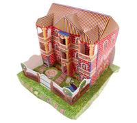 SEWACC Villa en Papier Ancestrale Japonaise, Grand Modèle Réaliste pour | Papier, Structure Spacieuse, Présentation Digne, Transport et Rangement Aisés, pour Fête des Fantômes