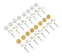 SEWACC Vis de Fixation du Miroir 16 Mm en Acier Inoxydable 304 Brossé, Clous Décoratifs Métalliques pour Panneaux Publicitaires, Lot de 16 Sets de Sets de Pièces pour Usage Industriel