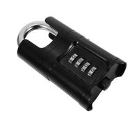SEWACC Weatherproof 4-Digit Combination Padlock, Zinc Alloy Resettable Code Lock for Gates and Sheds, Black, Intuitive Code Change for Outdoor Use
