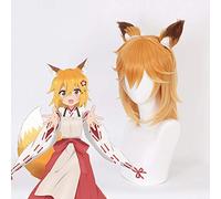 Sewayaki Kitsune no Senko-san Senko Cosplay Costume perruque épingle à cheveux oreille chapeaux accessoires Lolita dégradé avec oreille KUQX2