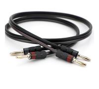Sewell Silverback Câble de haut-parleur 12 AWG avec fiches banane Silverback Pro - 15,2 m, certifié CL3, cuivre sans oxygène, nombre élevé de brins, terminé