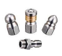 Sewer Jetter Nozzle - 4PCS Efficient Cleaning, Pressure Washer Sewer Jetter Nozzle, High Pressure Pipe Unclogging Noozzle | Efficient Drain Cleaner Tool for General Sewers, Seewer Cleaning