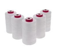 Sewfil dacor 120 - Lot de 5 cônes de fil à coudre polyester (5 x 5.000 mètres) - Blanc