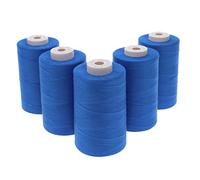 Sewfil dacor 120 - Lot de 5 cônes de fil à coudre polyester (5 x 5000 mètres) 0021 - Bleu