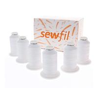 SEWFIL Home Polidacor 120 Lot de 20 cônes de fil à coudre en polyester Blanc 1 000 m