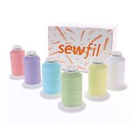SEWFIL Home - Polidacor 120 - Pack de cônes de fil à coudre en polyester - Pack de bobines de 1 000 mètres (Mix 67 - Pastel)