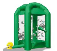 Sewinfla Cabine gonflable en forme de cube - 2,5 x 1,6 x 1,6 m - Pour la publicité d'entreprise, la promotion d'événements (vert)