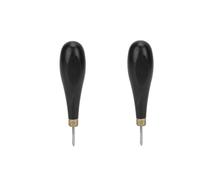 Sewing Awl, 2PCS Wooden Handle Scratch Awl Tool Leather Hole Punch Tool Pin Punching for Leather Punch Hole or DIY Handmade