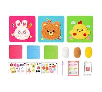 Sewing Doll Kit - Diy Plush Animal Crafting Kit For Kids, Handmade Cartoon Doll Sewing Set with Decals, Educational Craft Activity Toy, Beginner Sewings For Creative Learning Birthday Holiday Gif