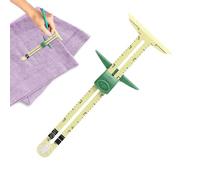 Sewing Gauge Ruler - Sewing Sliding Gauge, Circle Compass Ruler, Black Smmooth ABS Design, 7 Inch Length + Double-Sided Measurement, Durrable Material Build High-Qualliity, For Quilting & Crafting