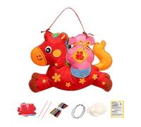 Sewing Kit Adults, Educational Horse Crafts, Home Sewing Set with Learning Tools, Craft Activity Kit with Horse Theme, Hobby Accessory, for Children Boy Daily Entertainment Birthday New Year Holiday