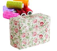Sewing Machine Dust Cover - Flower Pattern Tote with Handle and Pocket | Fabric Sewing Machines Dust Cover | Floral Pattern Sêwing Machine Storage for Travel Home Laundry Room Fabric Project Outside