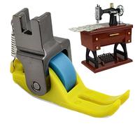 Sewing Machine Presser - ABS Metal 4 x 1,6 cm | Wear Resistant Walking Foot With 2mm Seam Plate Rollers | Multifonction Sew-ing Machi-ne Accessory For Denim Leather Silk Curtains Thick Thin Fabr