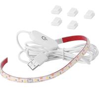 Sewing Machine Strip Lights Usb 5v 30cm With Touch Dimmer And Adhesive Clips 18 Led Dimmable Sewing Machine Strip Lights For Sewing Machine Kitchen Cabinet Baby Beds White