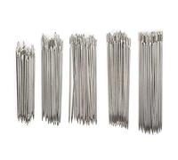 Sewing Needles Steel Premium Hand Stitching Embroidery Knitting Supplies Large Eye Needles for Cloth Leather Denim Silk Canvas Cotton Crafting Repair Teaching Kids DIY Projects (Jeu d'aiguilles à