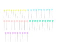 Sewing Pins Colourful Reusable Strong Edgy AntiRust Fixed Needle for Household Fixed Stainless Steel Plastic 12 or 50 Pieces (50 plum-shaped positioning pins)