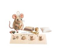 Sewing Project Kits - Felt Kids | Buttons Mouse Ornament Craft For Holidays